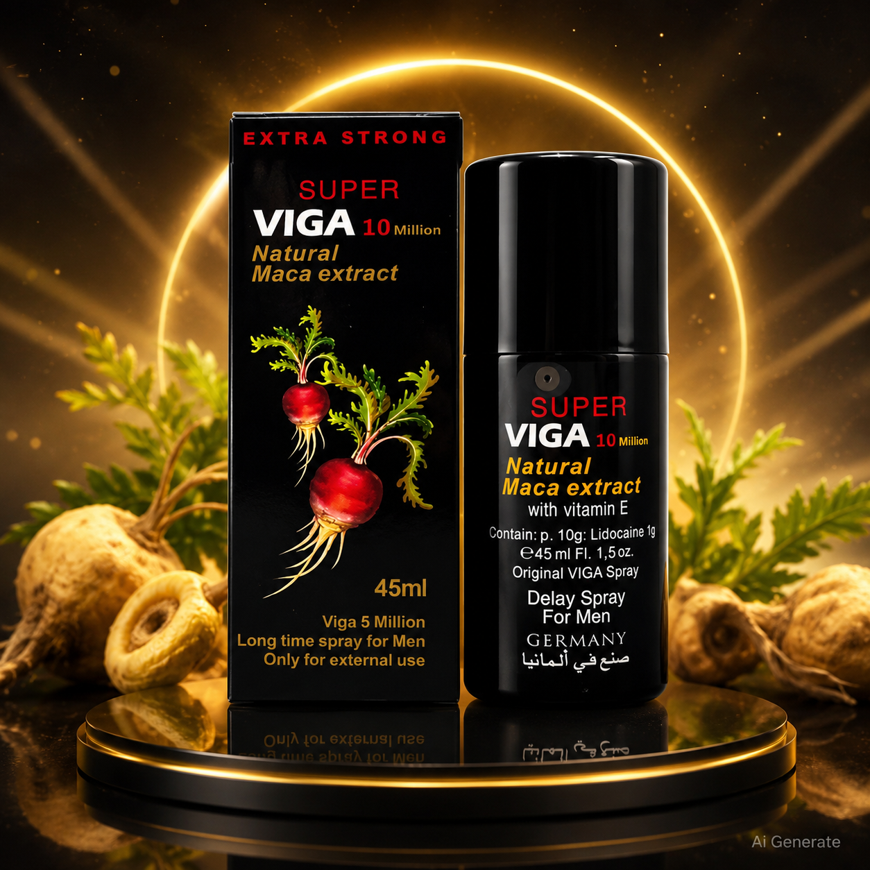 Viga Spray 10 Million Natural Maca Extract for Men 45ml | Original Delay Spray