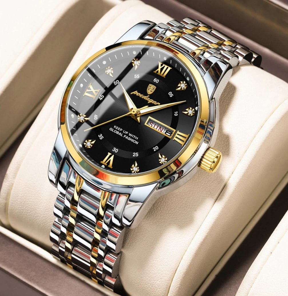 POEDAGAR 936 Luxury Men's Watch | Premium City Lock Wrist Watch (Code: 12289)