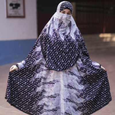 Elegant Palazzo Long Khimar Set for Women | Modest Islamic Wear | Code 12672